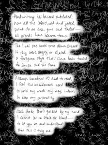 Handwriting poem