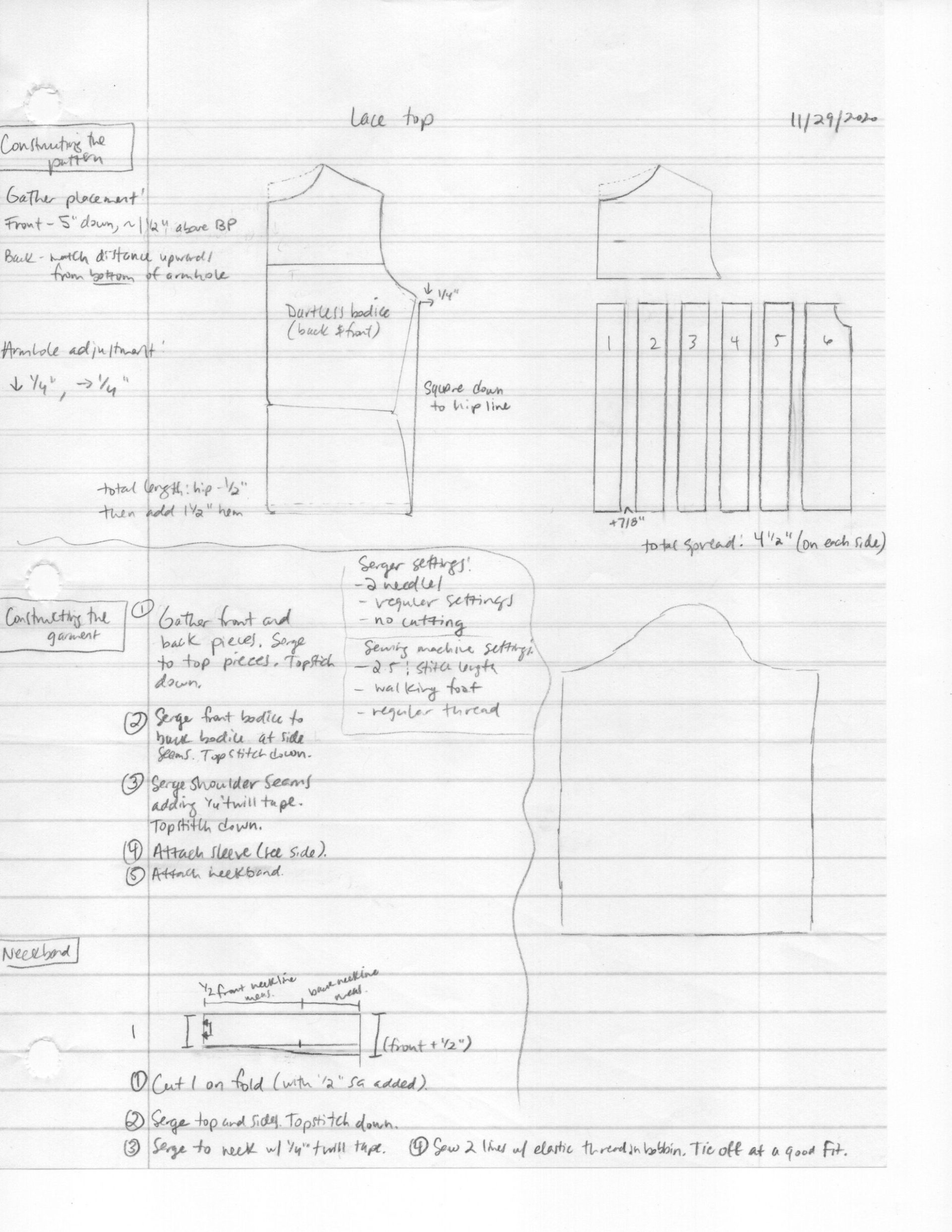 Chest gather top – Jenae Lawson