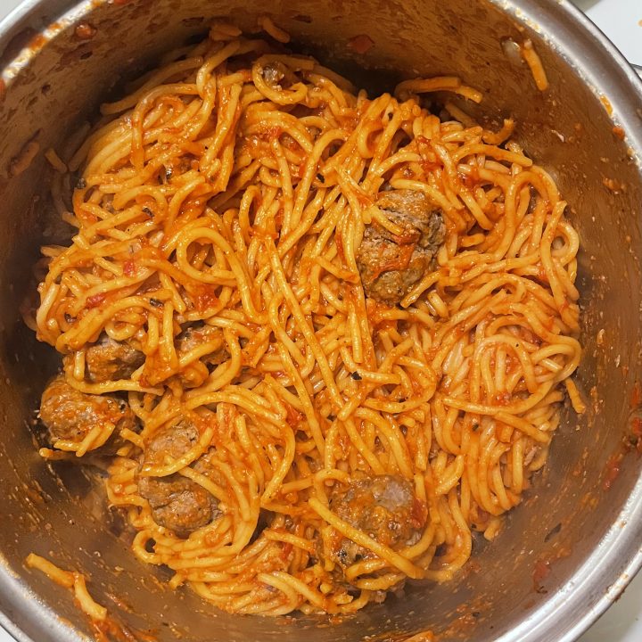 Spaghetti and meatballs
