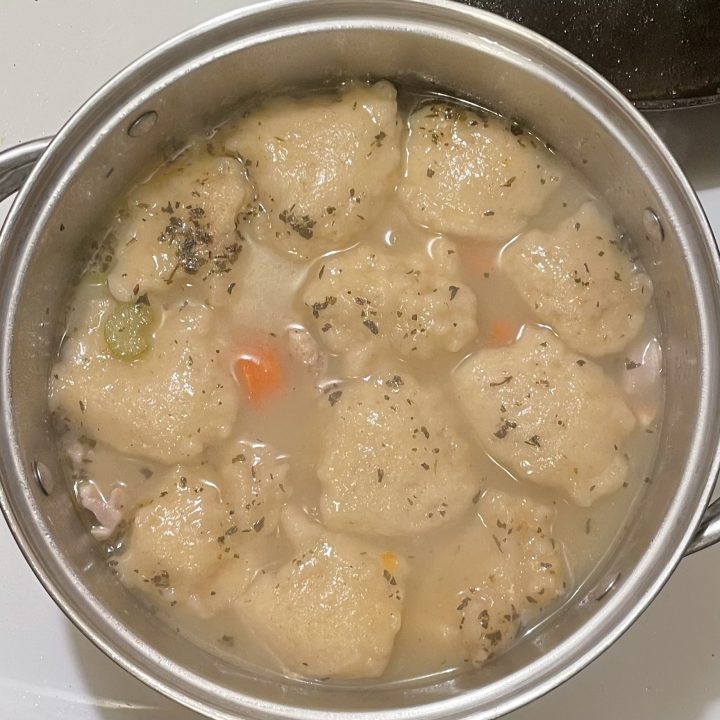 Chicken dumpling soup